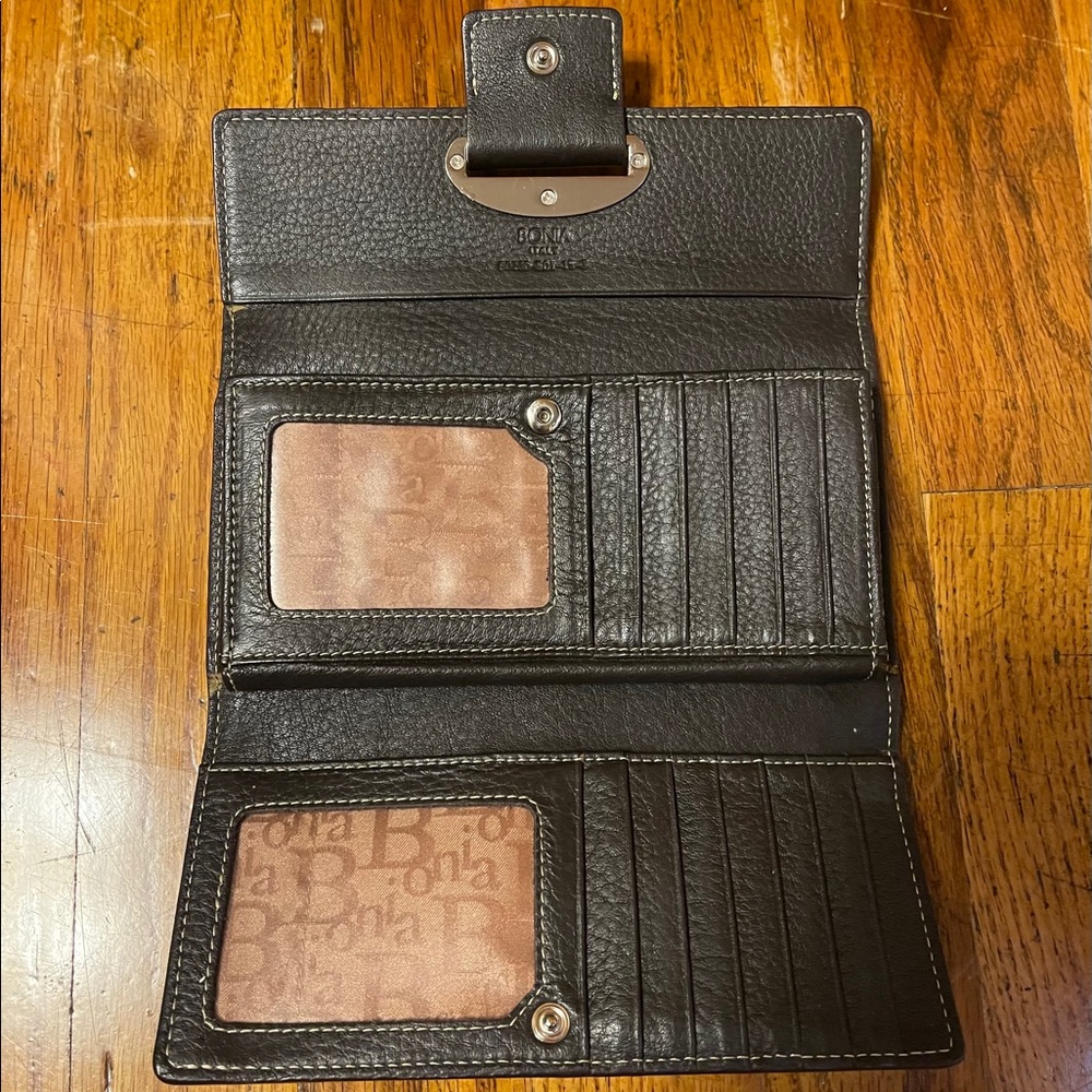 Bonia trifold leather wallet only